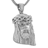 Steel CZ Large Jesus Piece Iced Out