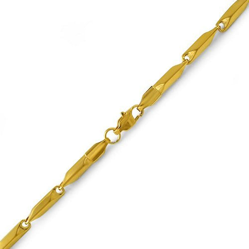 Bullet IP Gold Stainless Steel Bracelet 3MM