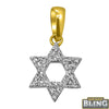 Centimeter Star of David 14K Diamond Pendant