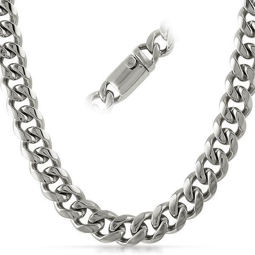 Miami Cuban 13MM Stainless Steel Chain Box Clasp