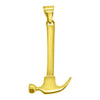 Gold Hammer 3D Stainless Steel Pendant
