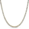Asscher 4MM 1 Row CZ Gold Tennis Chain