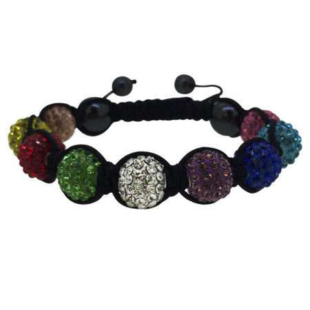 3 Row Black Cluster Bling Bling Bracelet