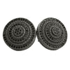 BullsEye Jumbo Bling Bling Earrings Black CZ Micro Pave