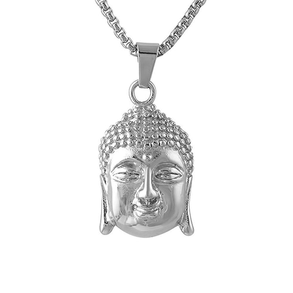 Buddha Head Pendant Stainless Steel