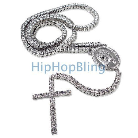 CZ Diamond Lock 3MM Steel Rope Chain Bling