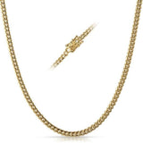 4MM Miami Cuban Chain IP Gold Steel Triple Lock