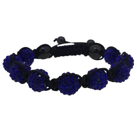 Candy Cane Blue & White 8 Row Bling Bracelet