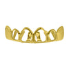 Gold Grillz 4 Open Outline Top Teeth