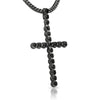 1 Row Black Bling Bling Cross