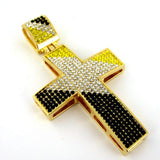 Diagonal Black White  Canary 3 Color Gold Cross