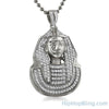 .925 Sterling Silver Mini Pharaoh CZ Pendant