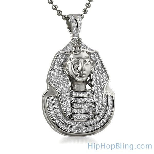 .925 Sterling Silver Mini Pharaoh CZ Pendant