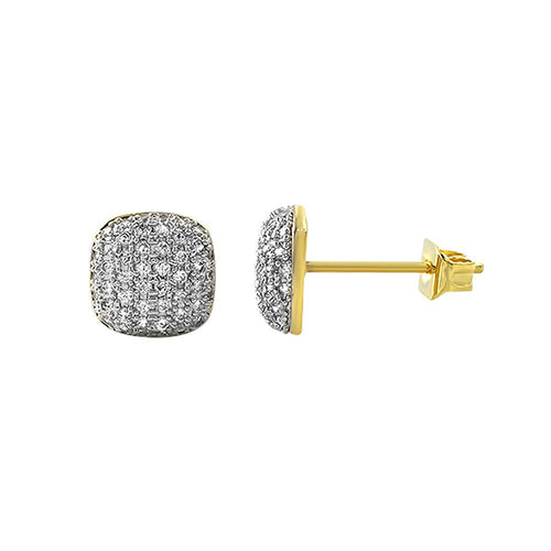 Icey Gold Bling Bling CZ Earrings