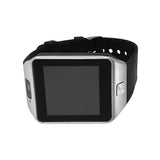 Smart Watch Silver Case Black Band