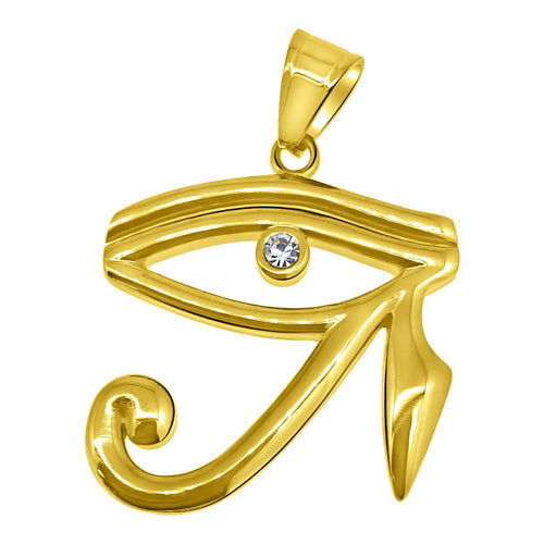 Eye of Horus Gold Stainless Steel Pendant