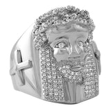 Iced Out Jesus Piece Cross Ring