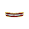 Invisible Setting Red Border Gold Custom Grillz