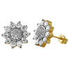 Sun Shine Gold CZ Bling Bling Earrings