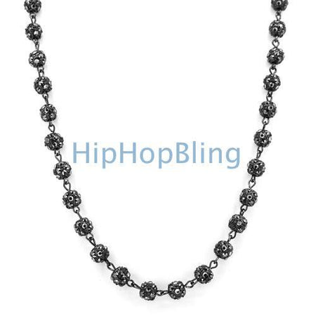 Black and Yellow Panther Black Bling Bling Chain