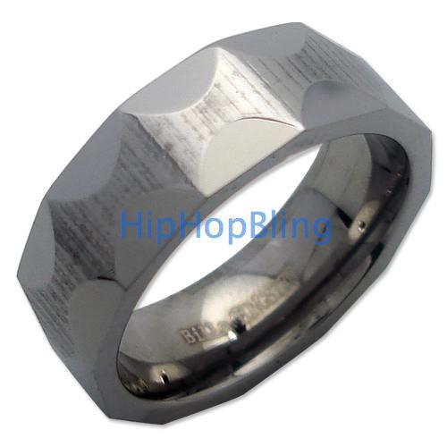 Mens Comfort Fit Tungsten Carbide Ring #8