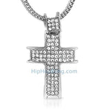 Channel Ice Bling Bling Cross & Chain Small