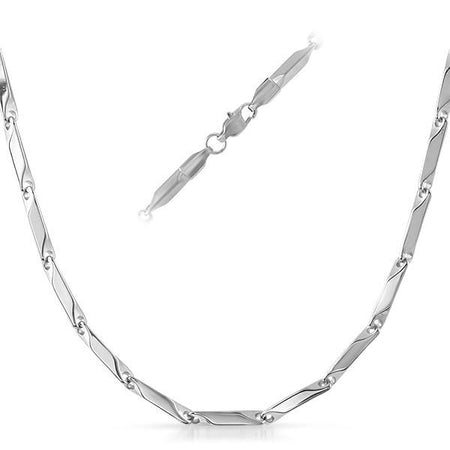 6MM CZ Diamond Clasp Chain Stainless Steel