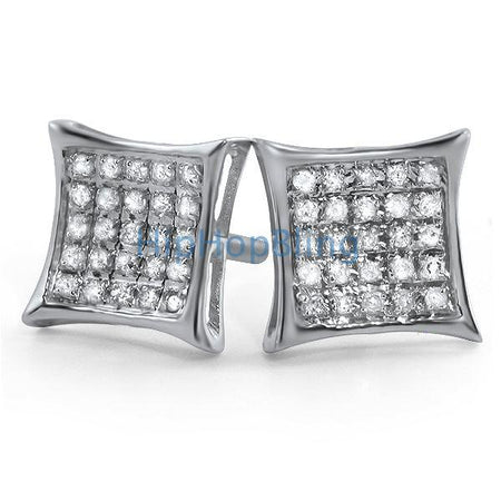 Box Micro Pave CZ Bling Bling Earrings