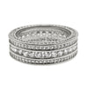 Channel Set 360 Eternity Band Rhodium CZ Bling Bling Ring