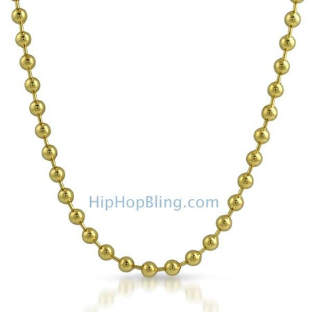 Cuban IP Gold Stainless Steel Chain Necklace 4MM