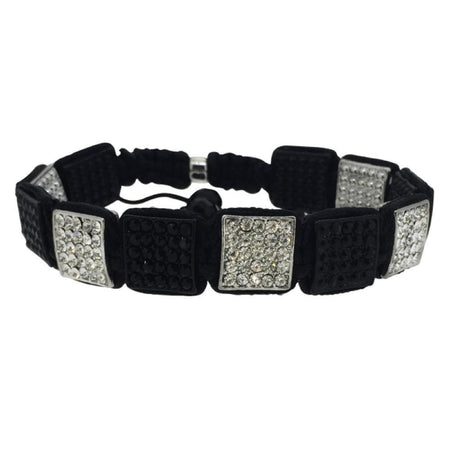 Rare Canary & Black Block 4 Row Hip Hop Bracelet