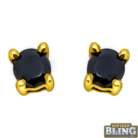 Square halo Black CZ Bling Bling Earrings