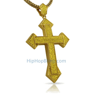 XL Dagger Hip Hop Cross Pendant Lemonade