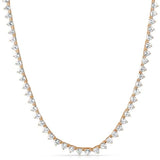 Trillion Cut CZ 4MM Bling Tennis Chain Rose Gold