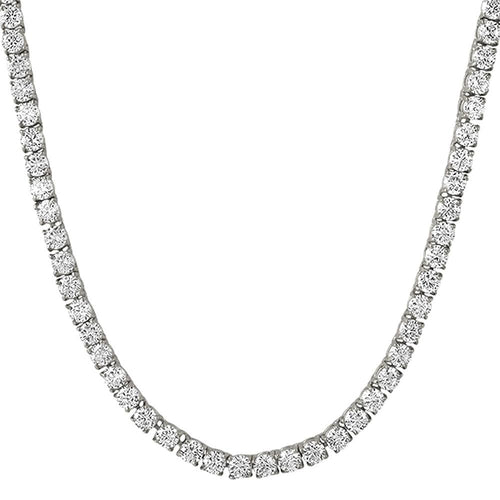 .925 Silver 4MM CZ Bling Tennis Chain Rhodium