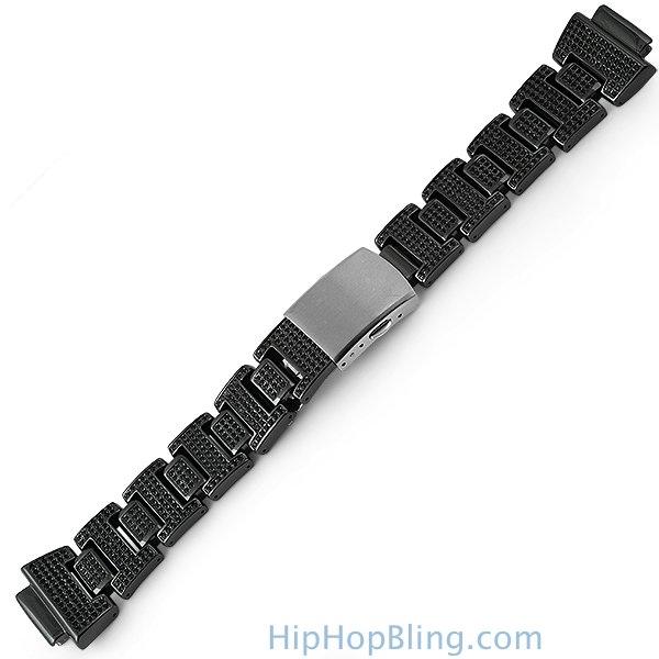 Custom Black CZ Micro Pave Band for G Shock Watch