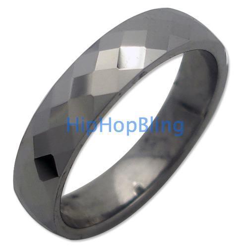 Ladies Pineapple Facet Tungsten Carbide Ring #2
