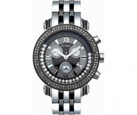 Big Face Black Super Techno Diamond Watch .10ct