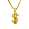 Gold Micro Dollar Sign Hip Hop Pendant