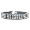 3 Row Bling Bling Bracelet Platinum Tone