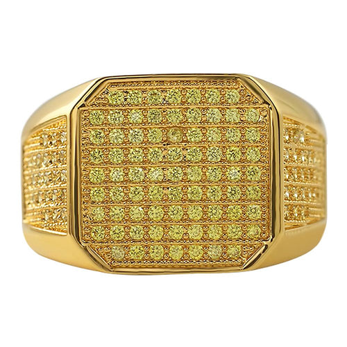 Lemonade Boss CZ Micro Pave Bling Bling Ring