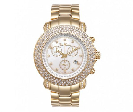 6.00 Carat Triple Diamond Bezel & Band IceTime Gold Watch