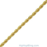 French Rope 4MM Gold Plated Bracelet