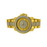 Bling Bling Gold Hip Hop Watch Bracelet Set