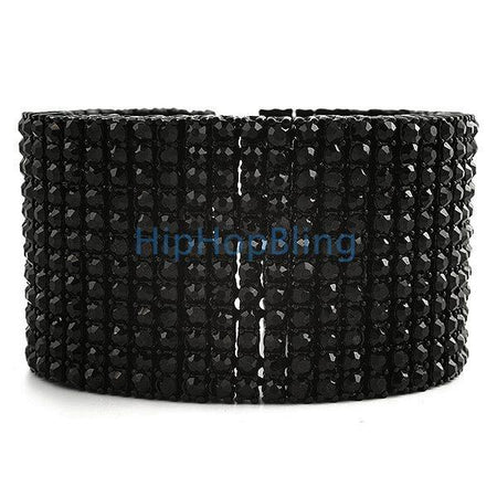 Black  Rhodium Square Link Rope Bracelet