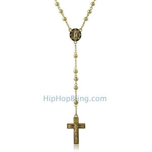 Hip Hop Rosary Necklace Lemonade