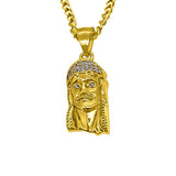 Gold Micro Jesus Hip Hop Pendant