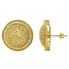 Lemonade Xl Domed CZ Micro Pave Earrings