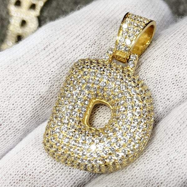 Bubble Initial Letters - .925 Sterling Silver - 18K Gold
