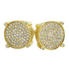 Micro Pave Solitaire Gold CZ Bling Bling Earrings